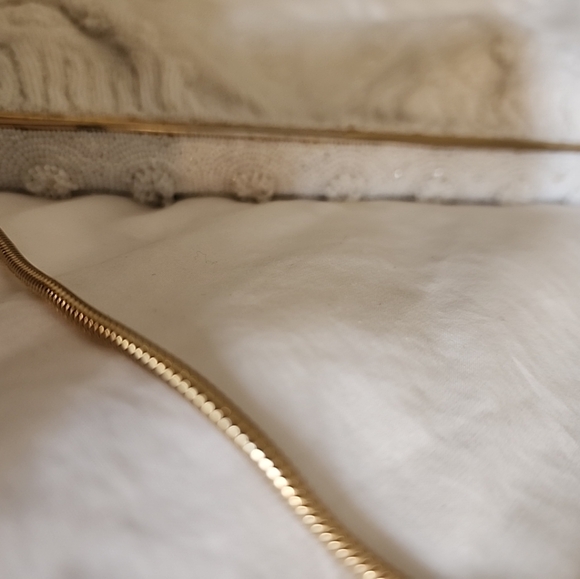 Morabito Vintage glass micro beaded Bag Lined in red Silk. Made In France. - Picture 16 of 16